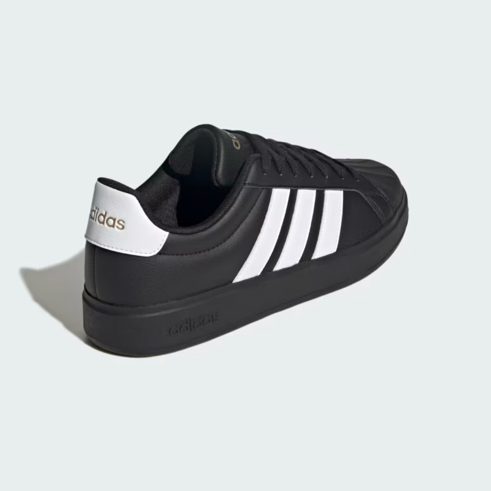 STREETTALK Adidas Black Sneakers with White Stripes - Picture 3 of 3